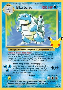 Blastoise CEL-BS 2 Holo Rare Near Mint Englisch