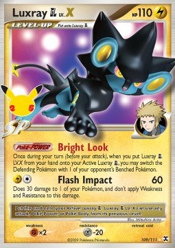 Luxray [GL] LV.X CEL-RR 109 Holo Rare Near Mint Englisch