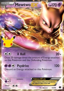 Mewtwo EX CEL-NXD 54 Ultra Rare Excellent Englisch