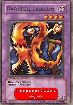 Dunkler Feuerdrache LOB-DE015 Rare Light Played Deutsch