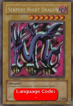 Serpent Night Dragon (V.2) MRL-EN103 Secret Rare Poor Englisch