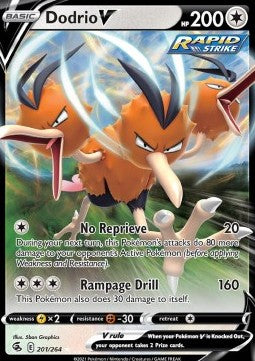 Dodrio V FST-201 Ultra Rare Boosterfrisch Englisch