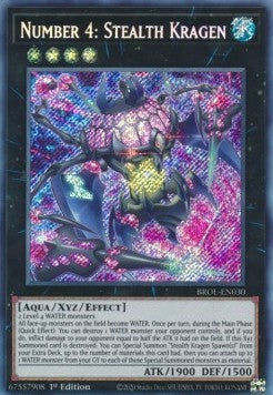 Nummer 4: Tarnkappen-Kragenkrake BROL-030 Secret Rare Excellent Deutsch 1. Auflage