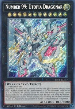 Nummer 99: Utopia-Drachenar BROL-057 Secret Rare Excellent Deutsch 1. Auflage