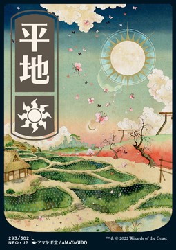 Plains (V.1) NEO-293 Land Near Mint Japanisch Foil