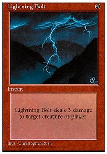 Lightning Bolt 4ED- Common Light Played Englisch