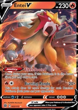 Entei V BRS-022 Ultra Rare Good Deutsch