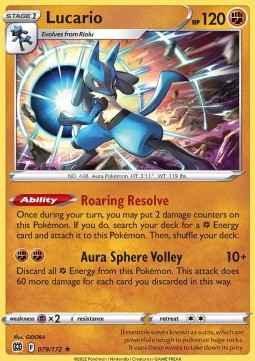 Lucario BRS-079 Holo Rare Excellent Deutsch