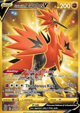 Galar-Zapdos V BRS-182 Secret Rare Boosterfrisch Deutsch