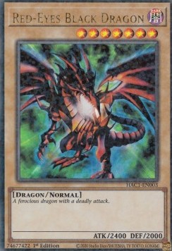 Rotäugiger schwarzer Drache HAC1-003 Ultra Parallel Rare Near Mint Deutsch 1. Auflage