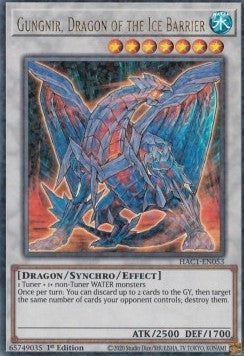 Gungnir, Drache der Eisbarriere HAC1-053 Ultra Parallel Rare Excellent Deutsch 1. Auflage