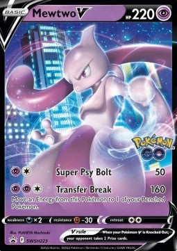 Mewtwo V SWSH-223 Promo Light Played Italienisch