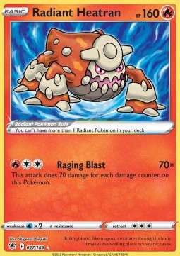 Radiant Heatran ASR-027 Ultra Rare Excellent Englisch