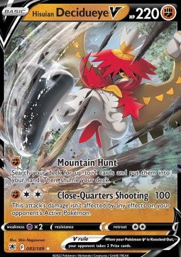 Hisuian Decidueye V ASR-083 Ultra Rare Near Mint Englisch