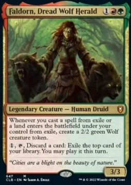 Faldorn, Dread Wolf Herald XCLB-647 Mythic Good Englisch Foil
