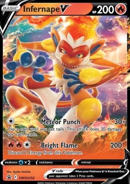 Infernape V SWSH-252 Promo Poor Englisch