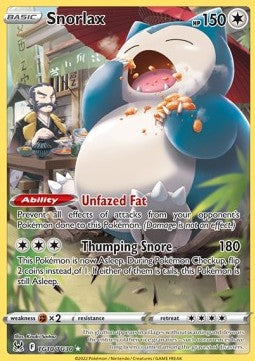 Snorlax LOR-TG10 Holo Rare Excellent Englisch