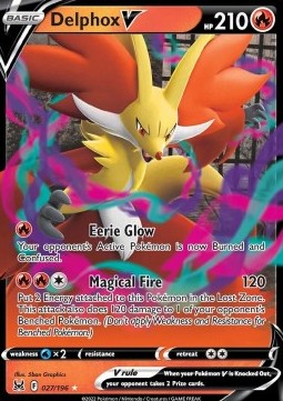 Delphox V LOR-027 Ultra Rare Excellent Englisch