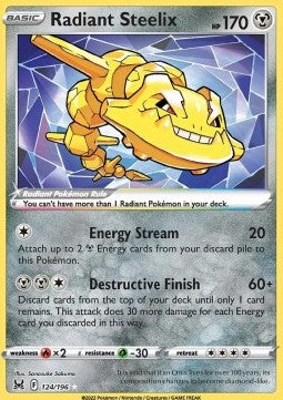 Radiant Steelix LOR-124 Ultra Rare Excellent Englisch