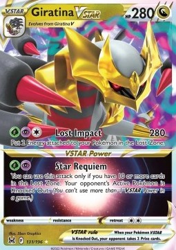 Giratina VSTAR LOR-131 Ultra Rare Light Played Deutsch