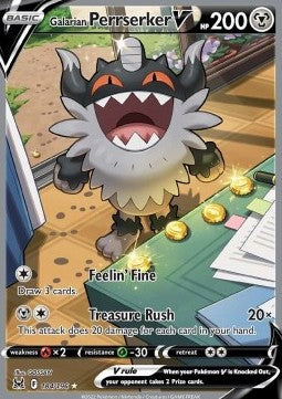 Galarian Perrserker V LOR-184 Ultra Rare Near Mint Englisch