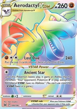 Aerodactyl VSTAR LOR-199 Secret Rare Near Mint Deutsch