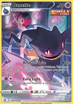 Banette LOR-TG07 Holo Rare EX Deutsch
