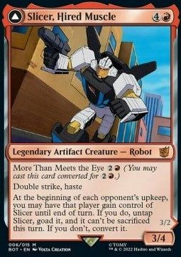 Slicer, Hired Muscle // Slicer, High-Speed Antagonist BOT-6 Mythic Excellent Englisch