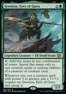 Gwenna, Eyes of Gaea BRO-185 Rare Excellent Englisch Foil