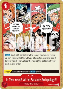 In Two Years!! At the Sabaody Archipelago!! (OP01-030) OP01 Uncommon Near Mint Englisch