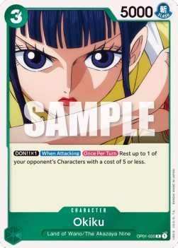 Okiku (OP01-035) OP01 Rare Near Mint Englisch
