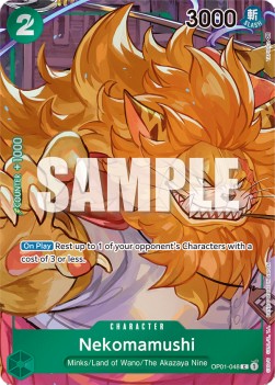 Nekomamushi (OP01-048) (V.2) OP01 Alternate Art Excellent Englisch