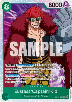 Eustass"Captain"Kid (OP01-051) (V.1) OP01 Super Rare Near Mint Englisch