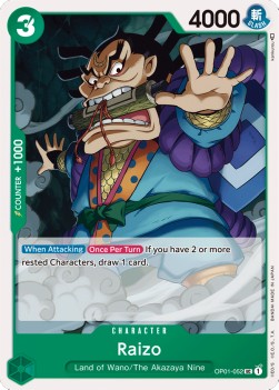 Raizo (OP01-052) OP01 Uncommon Near Mint Englisch