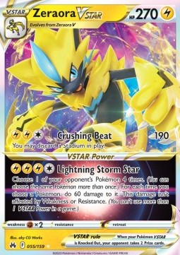 Zeraora VSTAR CRZ-055 Ultra Rare Near Mint Deutsch