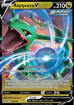 Rayquaza V CRZ-100 Ultra Rare Excellent Englisch