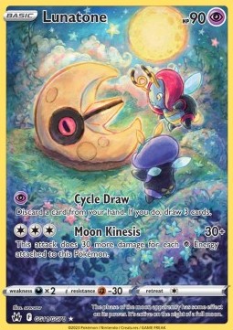 Lunatone CRZ-GG11 Holo Rare Excellent Englisch