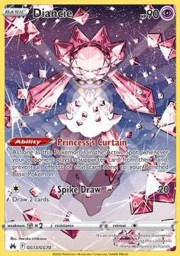 Diancie CRZ-GG13 Holo Rare Excellent Deutsch