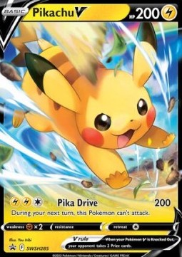 Pikachu V SWSH-285 Promo Excellent Deutsch