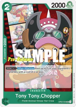 Tony Tony.Chopper (OP02-034) OP02P Uncommon Excellent Englisch