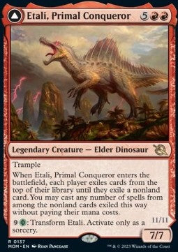 Etali, Primal Conqueror // Etali, Primal Sickness MOM-137 Rare Excellent Deutsch