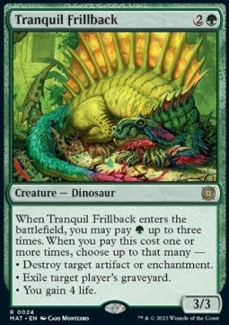 Tranquil Frillback MAT-24 Rare Near Mint Englisch