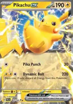 Pikachu ex PAL-063 Double Rare Played Deutsch