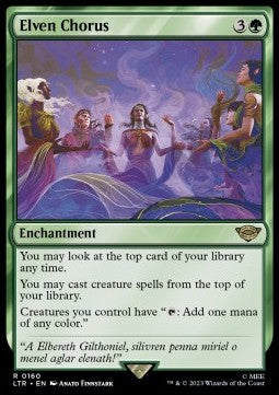 Elven Chorus LTR-160 Rare Near Mint Englisch Foil