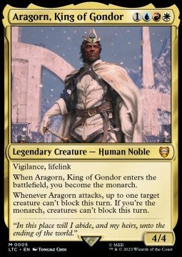 Aragorn, King of Gondor LTC-5 Mythic Near Mint Englisch Foil