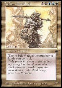 Dakkon Blackblade LEG- Rare Light Played Englisch
