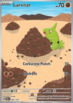 Larvitar OBF-203 Illustration Rare Excellent Deutsch