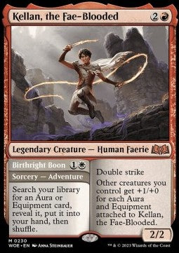 Kellan, the Fae-Blooded // Erb-Segen WOE-230 Mythic Near Mint Deutsch