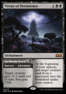 Virtue of Persistence // Locthwain Scorn WOE-115 Mythic Near Mint Englisch Foil