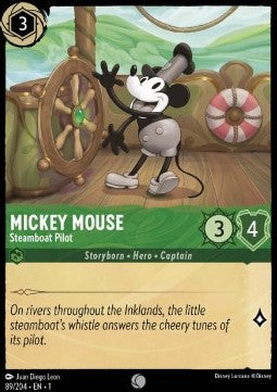 Micky Maus - Dampfschiff-Kapitän 1TFC-89 Common Near Mint Deutsch Foil
